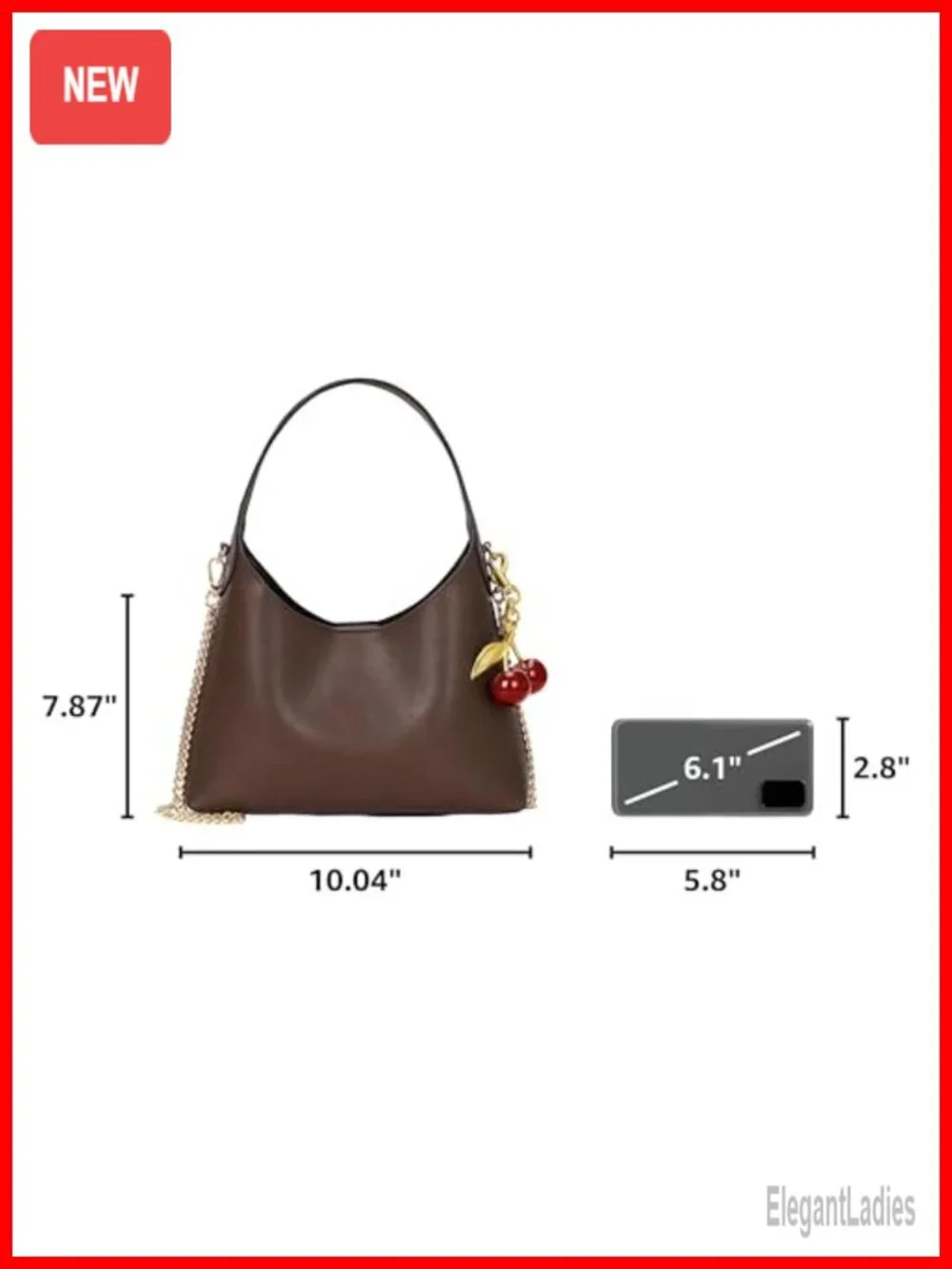 Small Hobo Shoulder Bag Faux Leather Vegan Crossbody Purse Women